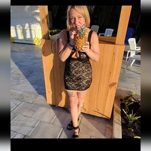 Banjul Black Lace Overlay